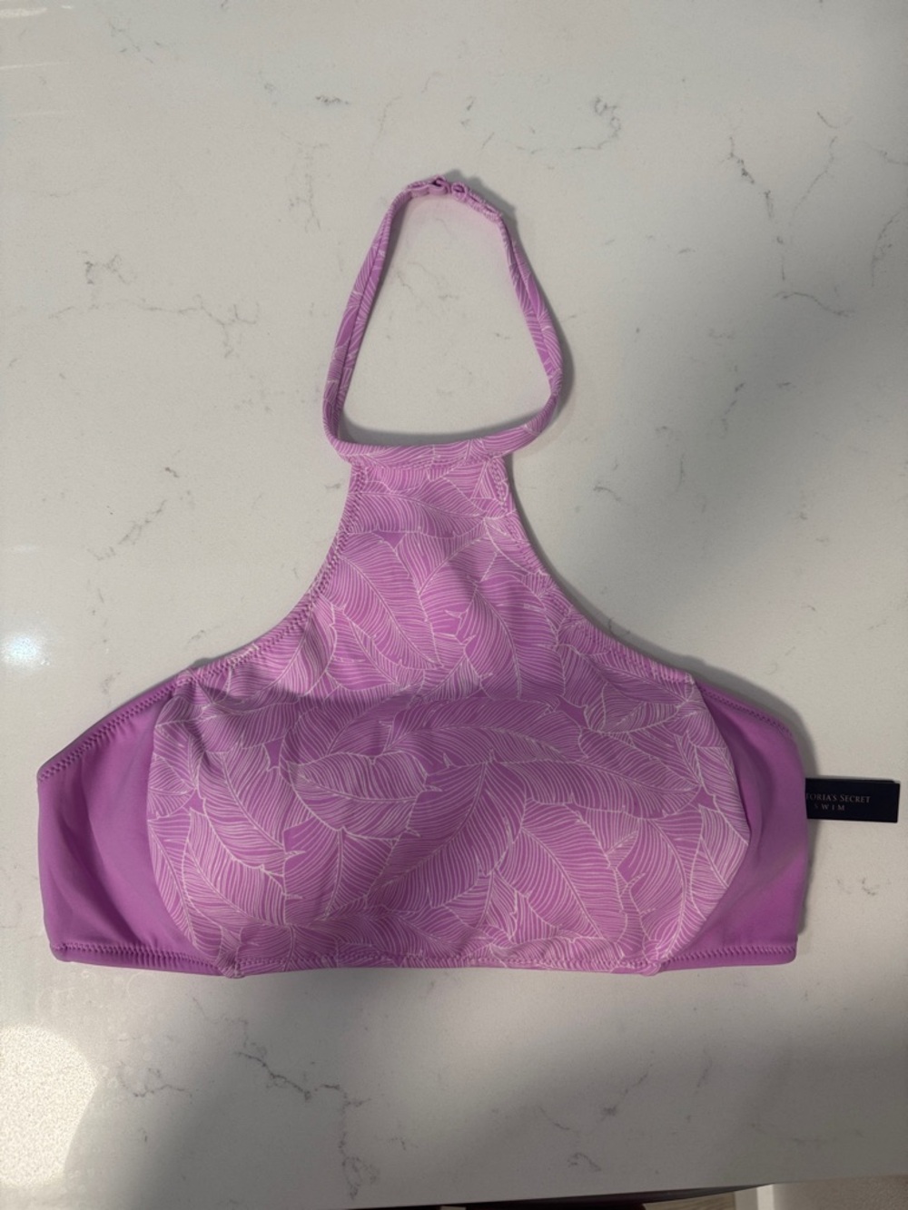 Victoria's Secret Light Pink High Neck Halter Bikini Top